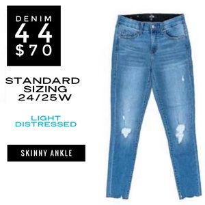 Lularoe skinny ankle distressed denim